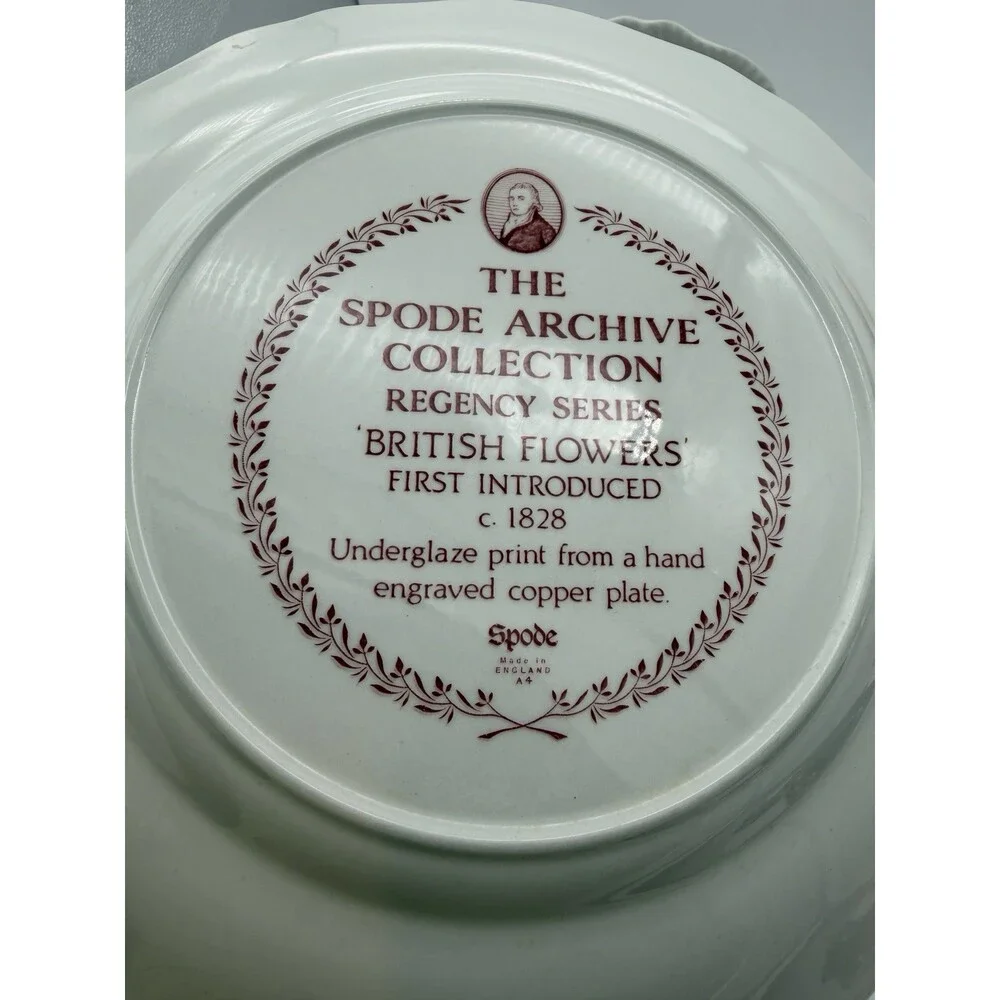 Spode Porcelain Archive / Blue Room Collection British Flowers 10.5” Plates 2